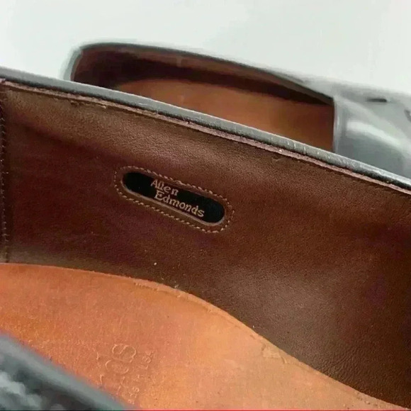 Allen Edmonds Grayson mean loafers size 9.5 black shell cordovan leather main image 7